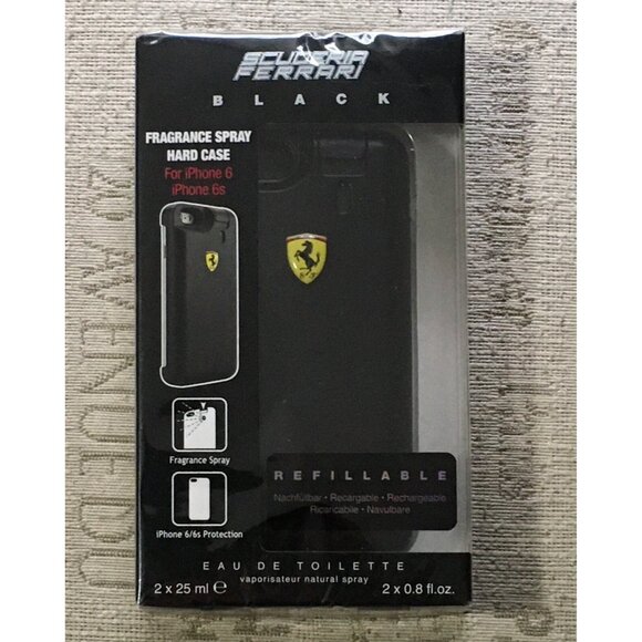 Scuderia Ferrari Black  Fragrance Spray Hard Case Iphone Case 6 & 6 S - Picture 1 of 2